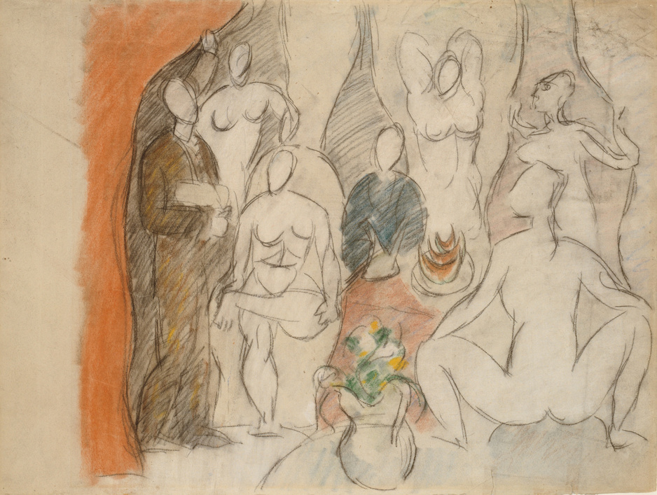 Pablo Picasso, Skisse til Les Demoiselles d`Avignon (mars /april 1907)