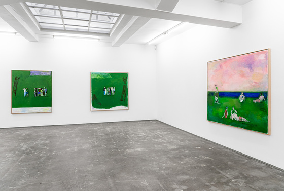 Fra Thorbjørn Sørensen, Lurid Green Canvases, 2025. Foto: OSL contemporary 