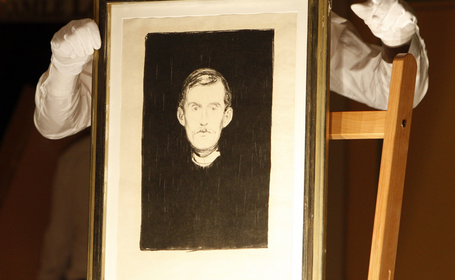 Portretter av Edvard Munch – også selvportretter – stilles ut i London fra torsdag av. Illustrasjonsfoto: Lise Åserud / NTB